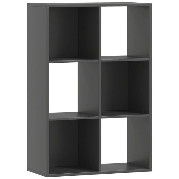 acquista Libreria a Cubi con 6 Ripiani Portaoggetti, in Legno, 61.5x29.5x91.5 cm, Nero