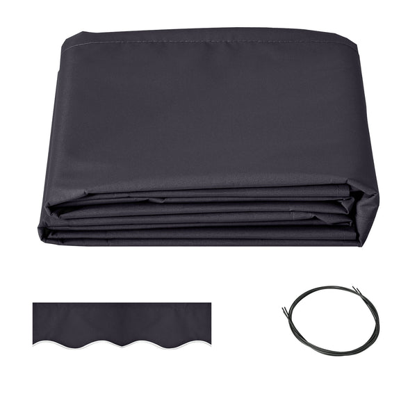 Telo di Ricambio per Tenda a Bracci Retrattile 347x290 cm in Poliestere Anti UV Grigio acquista