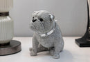 Decorazione Cane Sparky 17x11x14 cm in Resina Argento      