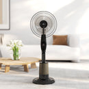 Ventilatore Nebulizzatore con Serbatoio 3,2L 3 Modalità e 3 Velocità Oscillazione 70° Timer Telecomando Nero      