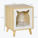 Cuccia per Gatti 40x40x50 cm in Legno Rovere