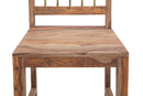 Set 2 Sedie 45x50x100 cm Elegant Sheesham in Legno Naturale e Oro