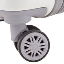 Set 3 Valigie Rigide Effetto Matelassé con Ruote Easy Roll Trolley Bagaglio da Viaggio Bianco e Grigio      
