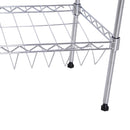 Scarpiera in Metallo con 4 Ripiani Regolabili 75x25x87 cm 
