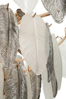 Lampadario Leafy Ø60x40 cm in Vetro e Ferro Multicolor      