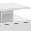Set 2 Comodini Sospesi 35x32x22,5 cm in Legno  Bianco Lucido