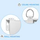 Telo per Proiettore 100"" Rapporto 16:9 236,8x8x158 cm Fissaggio a Muro e Soffitto per Casa e Ufficio Bianco