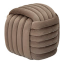 Puff Softy Grigio 45x45x45 cm in MDF e Cotone e Poliestere Grigio      