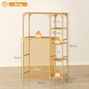 Mobile Sopra Lavatrice a 7 Ripiani 100x40x157 cm con Spazio Regolabile in Bambù color Legno      