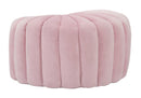 Puff Shell Rosa 80x54x42 cm in Legno Spugna e Poliestere Rosa