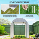 Serra a Tunnel per Orto 1,8x1,8x2 m con Porte Avvolgibili e Finestre in Acciaio e PE Anti UV Bianca      