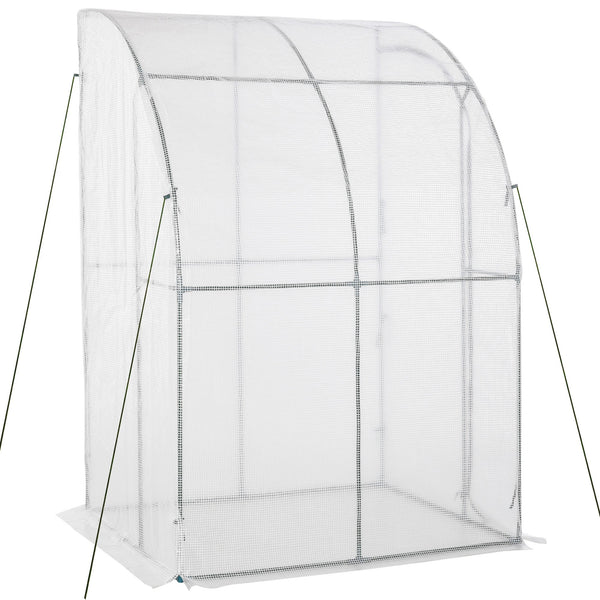 Serra da Giardino a Parete 143x118x212 cm in Polietilene Bianco prezzo
