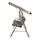 Dondolo da Giardino 3 Posti 170x110x160 cm con Tetto Parasole in Acciaio e Poliestere Verde      