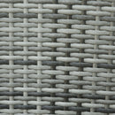 Sedia Pieghevole da Giardino 59x68x107 cm in Alluminio e Rattan Grigia