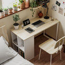Scrivania Design Compatto 4 Ripiani a Giorno 120x54x75 cm in Legno e Acciaio Bianco e Rovere 