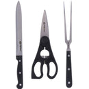 Set Coltelli In Acciaio + Ceppo Portacoltelli Legno 22 Pezzi con Forbici Cucina Alpina