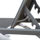 Lettino Prendisole con Schienale Reclinabile 195x67.5x33 cm Grigio e Bianco 