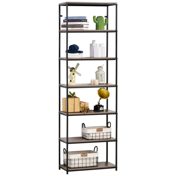 Libreria 7 Ripiani 60x29,5x189 cm in Metallo e Legno online