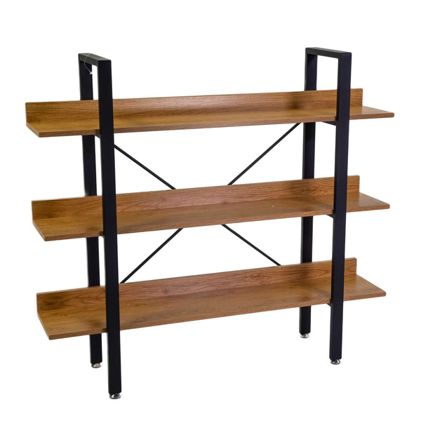 Libreria 3 ripiani 120x28xh108 cm in Metallo e Legno Achille Naturale sconto