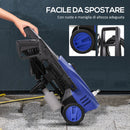 Idropulitrice ad Alta Pressione 1600W 35x28x65 cm con Ugello Regolabile e Kit Pulizia Blu e Nero   