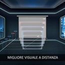 Telo Proiettore 100 Pollici 230x133 cm in PVC Bianco