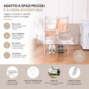 Stendibiancheria Pieghevole Salvaspazio 72x38x104 cm da Esterno e Interno Bianco