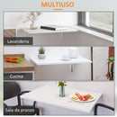 Tavolino da Parete Pieghevole Salvaspazio 60x40x20 cm in MDF Bianco