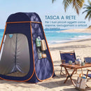 Tenda Doccia Pop-Up Impermeabile con Tetto Rimovibile, in Poliestere 190T e Acciaio, 152x152x200 cm, Blu Scuro      