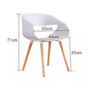 Set 4 Sedie in Polipropilene 45x71x60 cm Gambe in Faggio Fold Nero