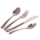 Servizio Set di Posate 24 Pezzi in Acciaio Inox VdE Tivoli 1996 Drop Rame Lucido