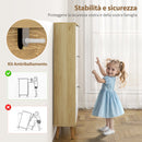 Scarpiera Slim con 3 Cassetti Ribaltabili per 24 Paia di Scarpe 80x24x127 cm Design Moderno in MDF Bianco  