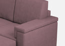 Divano 2 Posti con Pouf 168x145x85 cm Marrak in Tessuto Prugna