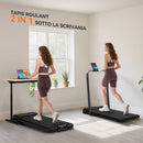 Tapis Roulant Pieghevole con Inclinazione Regolabile Velocità 1-10 km/h Display LED Telaio in Acciaio Nero   