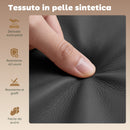 Set 2 Sgabelli da Bar Moderni Ø38,5x62-84 cm Regolabili in Pelle PU Spugna e Metallo Nero      