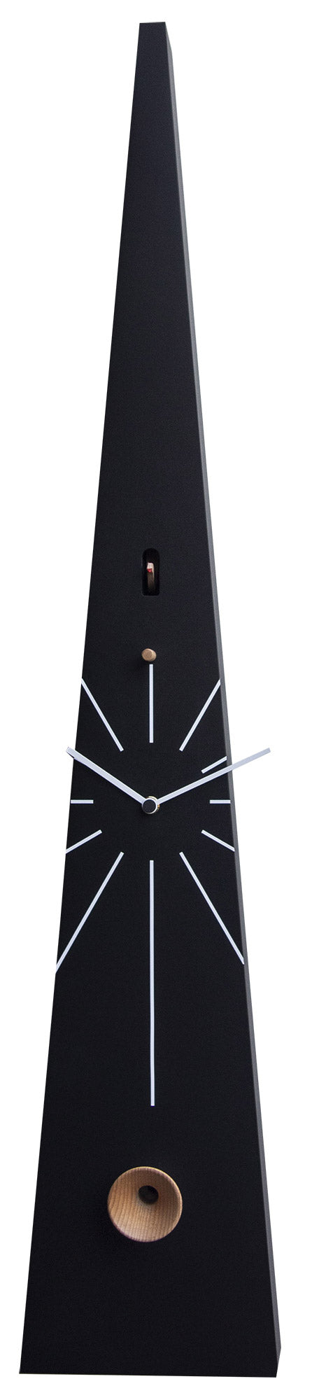 sconto Orologio a Cucù da Parete 17,5x90x12 cm Pirondini Italia QQ Tall 502 Nero