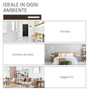 Appendiabiti Scarpiera per Ingresso 80x40x200 cm con Mensole in Metallo e Legno Marrone