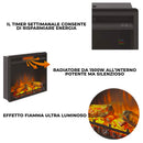 Camino Elettrico da Pavimento Effetto Fiamma 1500W Tagu Larsen Nero