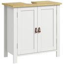 Mobile Sotto Lavabo per Bagno 60x30x60 cm 2 Ante in MDF Bianco      