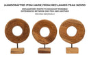 Scultura Dorat Cerchio 20x10x28 cm in Teak Riciclato         