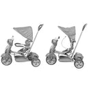 Triciclo a Spinta Seggiolino Reversibile per Bambini Kidfun Classic Rosso e Blu
