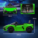 Macchina Elettrica per Bambini Licenza Lamborghini Revuelto 12V Guida Manuale e Telecomando Verde 