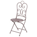 Set Bistrot Tavolo e 2 Sedie da Esterno in Ferro Tortora Provence Breakfast      