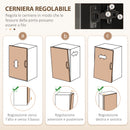 Mobile Cucina Multiuso Dispensa con Mensola e Foro Passacavi 100x40x180 cm in MDF Nero  