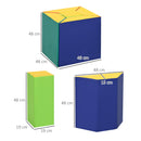 Set 5 Costruzioni Morbide Rettangolo e Trapezio in PU e EPE Multicolore   