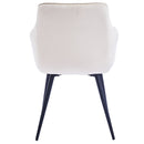 Set 2 Sedie da Pranzo in Velluto Beige Ergonomica Poltrona Sedia da Ufficio Casa
