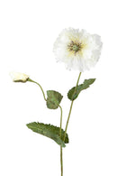 Set 6 Papaveri Artificiale a 2 Diramazioni con Fiori Altezza 73 cm 