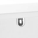 Mobile a Muro da Bagno Pensile con Griglia e Specchio Legno Bianco 56x13x58H cm