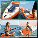 Tavola Sup Gonfiabile 320x82x15 cm Stand Up Paddle Antiscivolo in Plastica ed EVA Arancione      