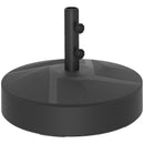 Base per Ombrellone Riempibile con Acqua 25kg o Sabbia a 30 kg per Ombrelloni con PaliØ36-38-48 mm in Plastica Nero      