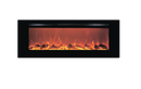 Camino Elettrico da Incasso 54,4x128x14 cm Effetto Fiamma 1500W Hermes Nero